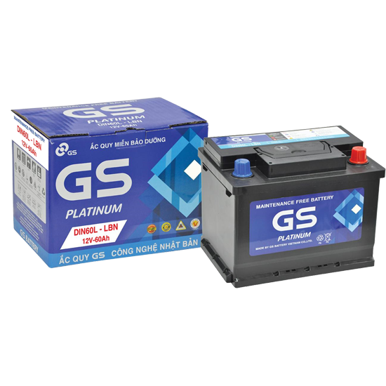 Ắc quy GS MF DIN60L-LBN (12v-60ah)