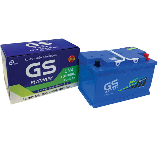 Ắc quy GS MF LN4 DIN80L (12V-80Ah)